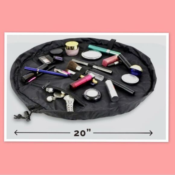 Lay-n-Go Cosmo Drawstring Cosmetic Pouch & Makeup Bag Organizer - Picture 3 of 4